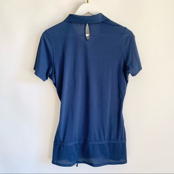 NWT ADIDAS Golf Navy Top Adjustable Hem Keyhole Back - Picture 3 of 10